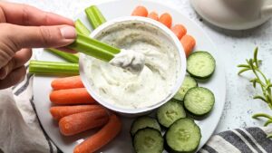 easy greek yogurt ranch dip recipe with 2 ingredients easy low carb keto snack dip