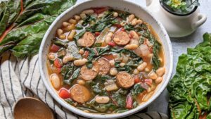 Swiss Chard Soup with Sausage and Beans Recipe